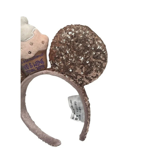 Minnie Mouse Ears 2019 Epcot Food & Wine Festival Rose Gold Cupcake Authentic - Picture 12 of 16